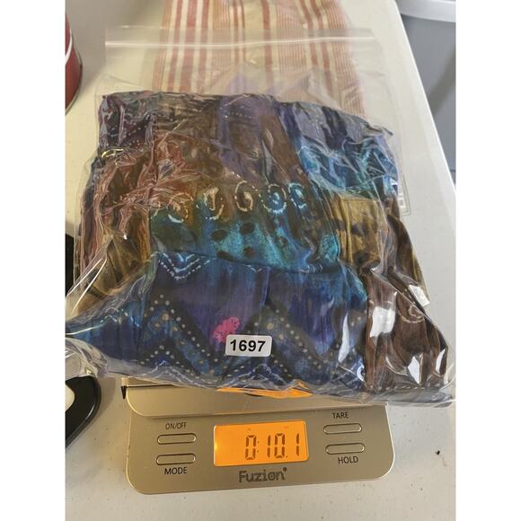 Chicos Maxi Skirt Size 2 Large Blue Brown Broomstick Gypsy Peasant Boho Y2K - Picture 13 of 13